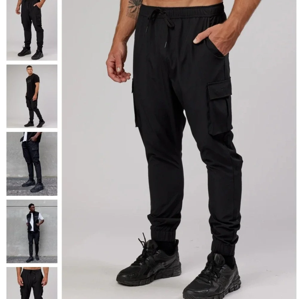 LSKD Energy Stretch Performance Cargo Joggers Storm Blue XL MAPT0002T New